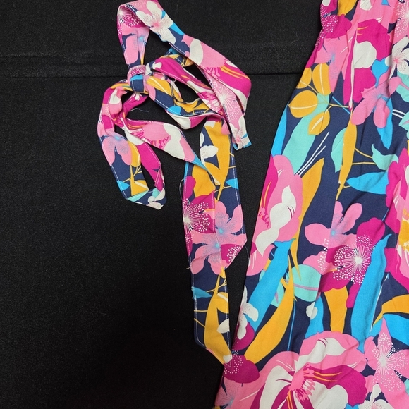 a.n.a Floral Tropical Print Dress Size Small Nwt Off Shoulder Flirty Fun Dress - Picture 8 of 9